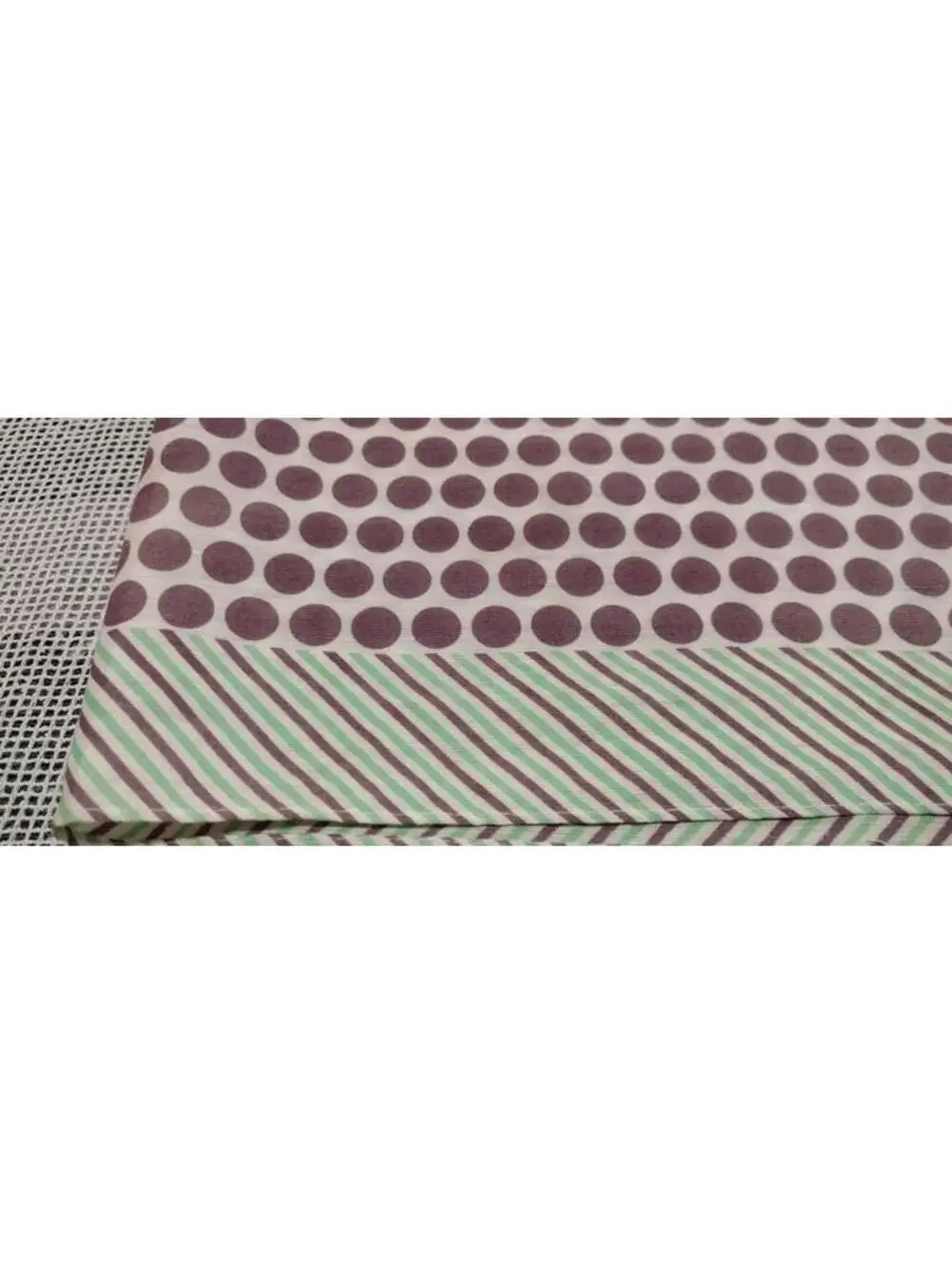 Vintage Cotton Scarf Mid Century Men's Cuban Polka Gangster Jade Green Stripes